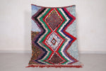 Moroccan Boucherouite rug 3.5 X 5.2 Feet