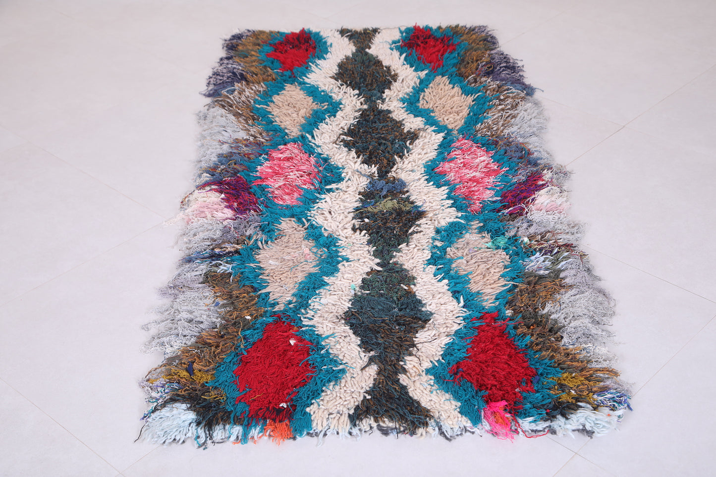 Hallway shaggy Moroccan rug 2.8 X 6.1 Feet