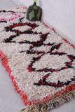 Vintage handmade moroccan berber runner rug 2.6 FT X 5.8 FT