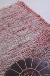 Vintage handmade moroccan berber runner rug 3.9 FT X 6.9 FT