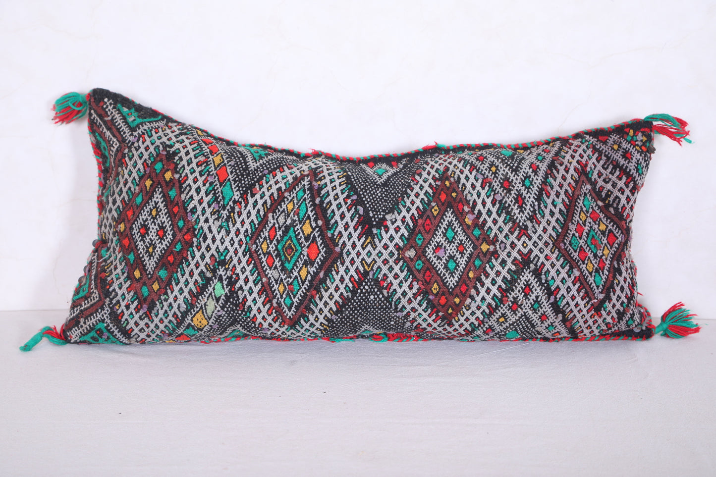 Moroccan handmade kilim pillow 13.3 INCHES X 28.7 INCHES