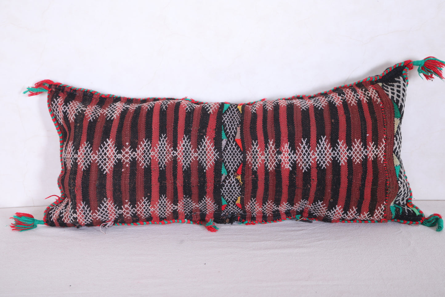 Moroccan handmade kilim pillow 13.3 INCHES X 28.7 INCHES