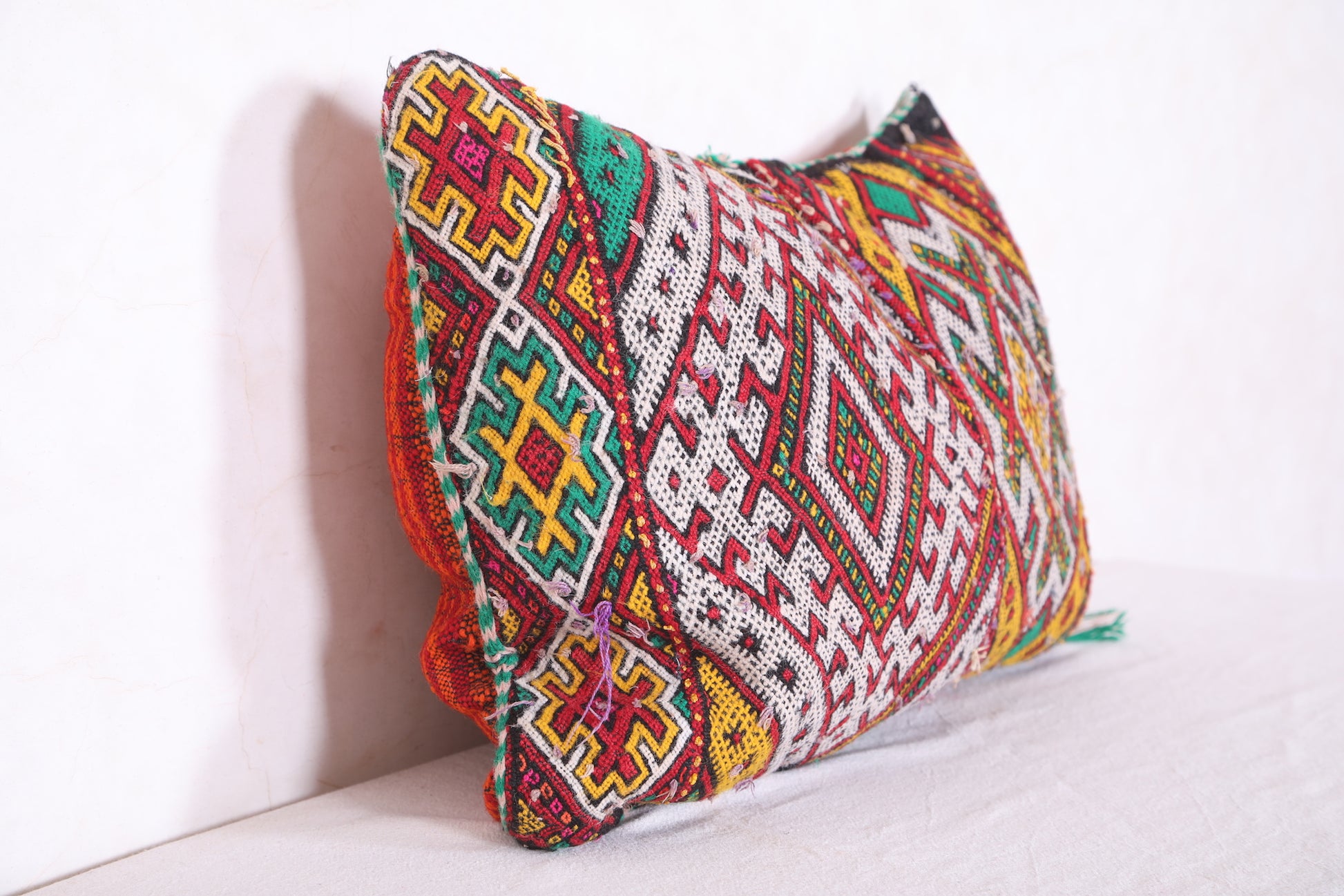 Vintage Moroccan Kilim Pillow 15.3 INCHES X 22.8 INCHES