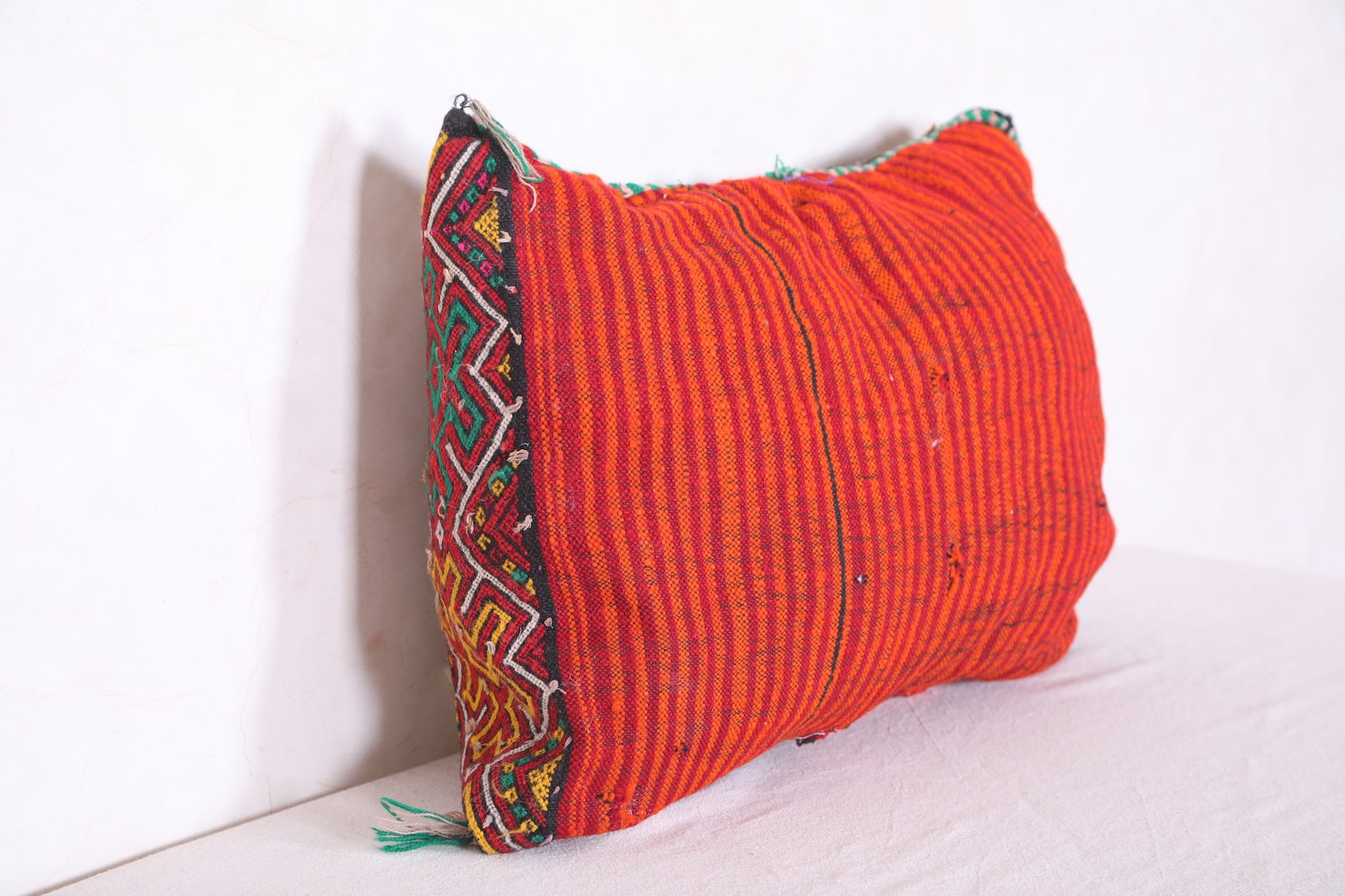 Vintage Moroccan Kilim Pillow 15.3 INCHES X 22.8 INCHES