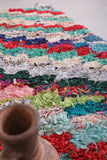 Colorful Boucherouite Rug 2.3 X 5.2 Feet