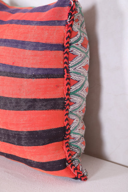 Vintage Moroccan Kilim Pillow 17.7 INCHES X 17.7 INCHES