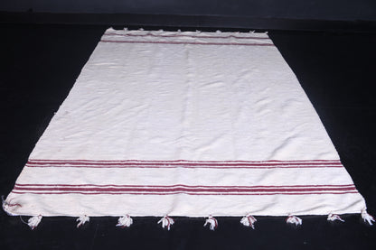 Beige Berber Kilim Carpet 6.4 X 9.5 Feet