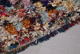 Colorful Moroccan Boucherouite rug 3 X 6.4 Feet