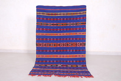 Handwoven Moroccan Rug - 2.7 FT X 4.9 FT | Vibrant Artisan Design - Handwoven Kilim