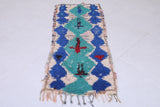 Vintage handmade moroccan berber runner rug 2 FT X 5.2 FT