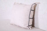 White Moroccan Kilim Pillow 14.1 INCHES X 15.7 INCHES