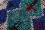 Vintage handmade moroccan berber runner rug 2 FT X 5.2 FT