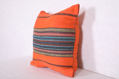 Orange Moroccan Kilim Pillow 19.6 INCHES X 20.8 INCHES