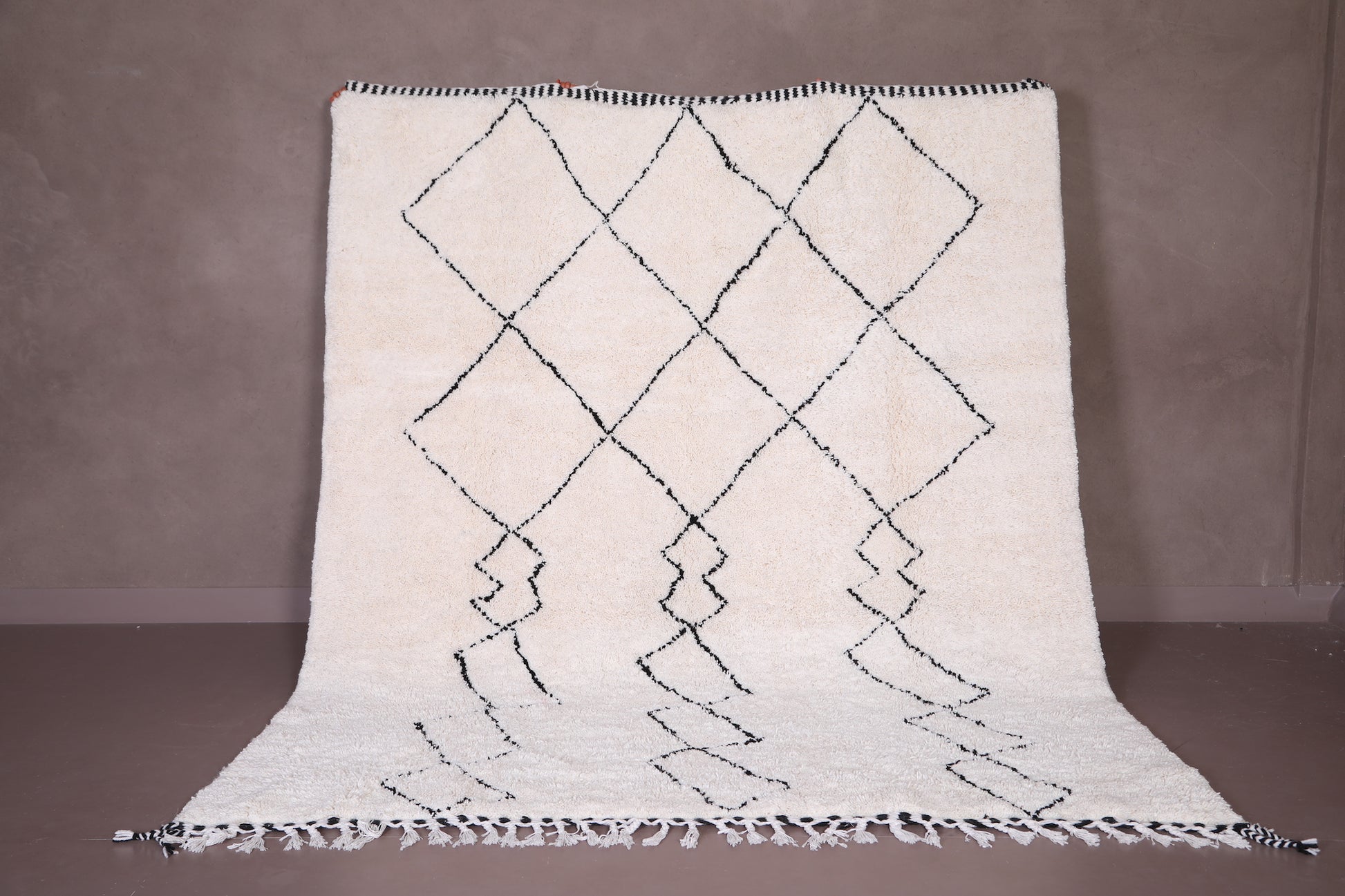 Genuine Beniourain Rug - Handmade rug - Wool Moroccan carpet - Custom Rug