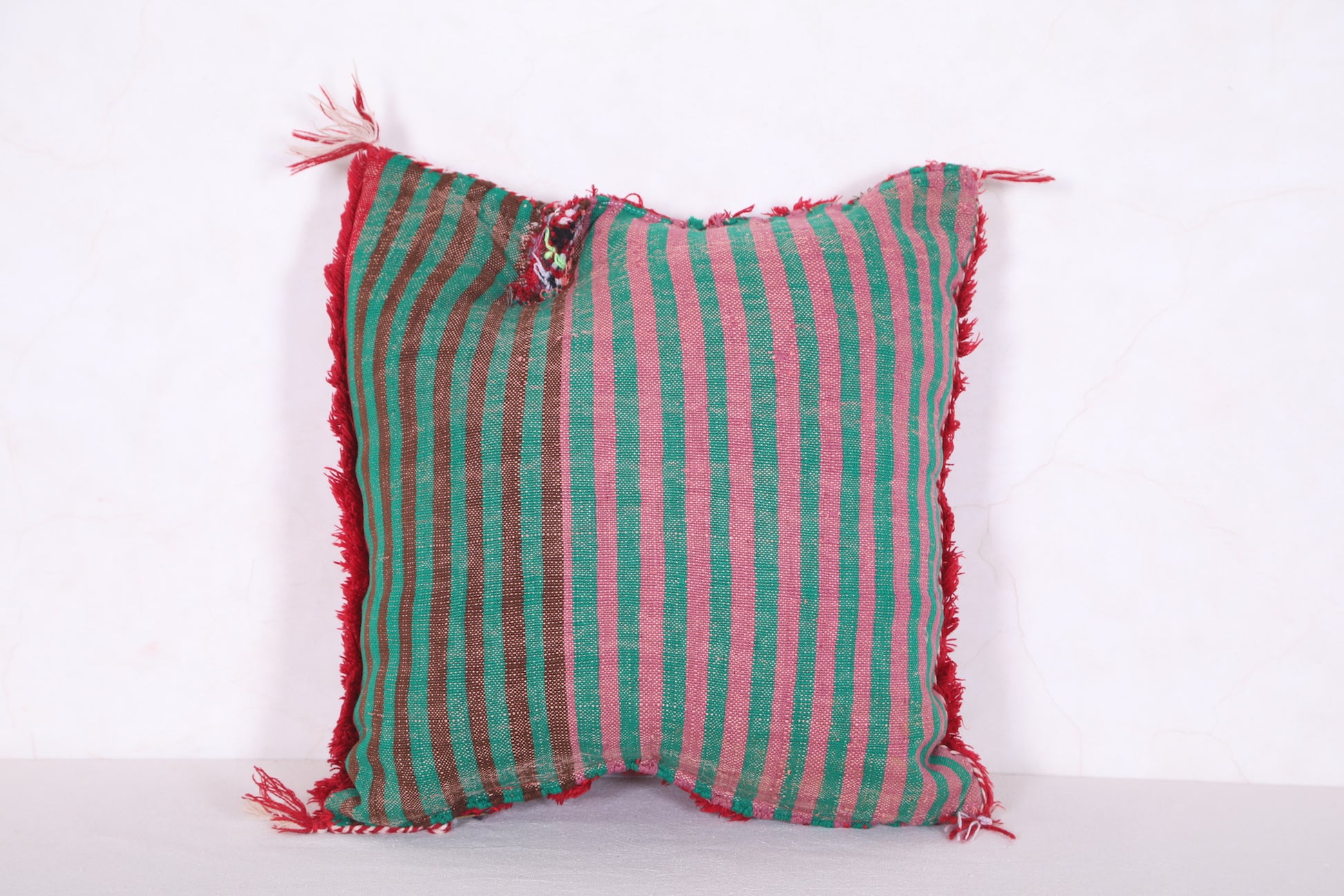 Sqaure Moroccan red pillow 16.5 INCHES X 16.5 INCHES