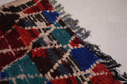 Moroccan Boucherouite rug 3.2 X 5.5 Feet