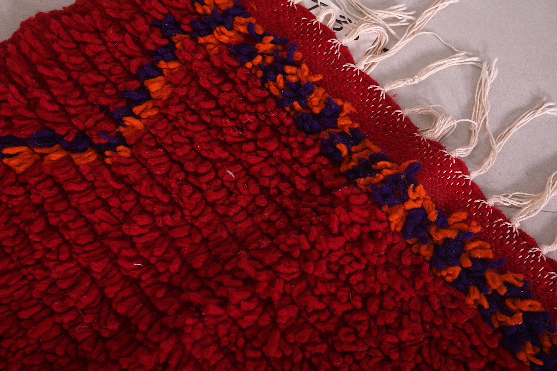 Small Red Berber rug 1.8  x 3.3 Feet