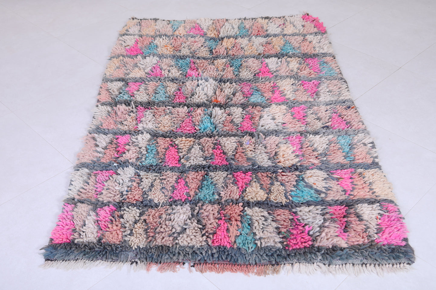 Colorful handmade berber rug runner 3.3 X 7.6 Feet