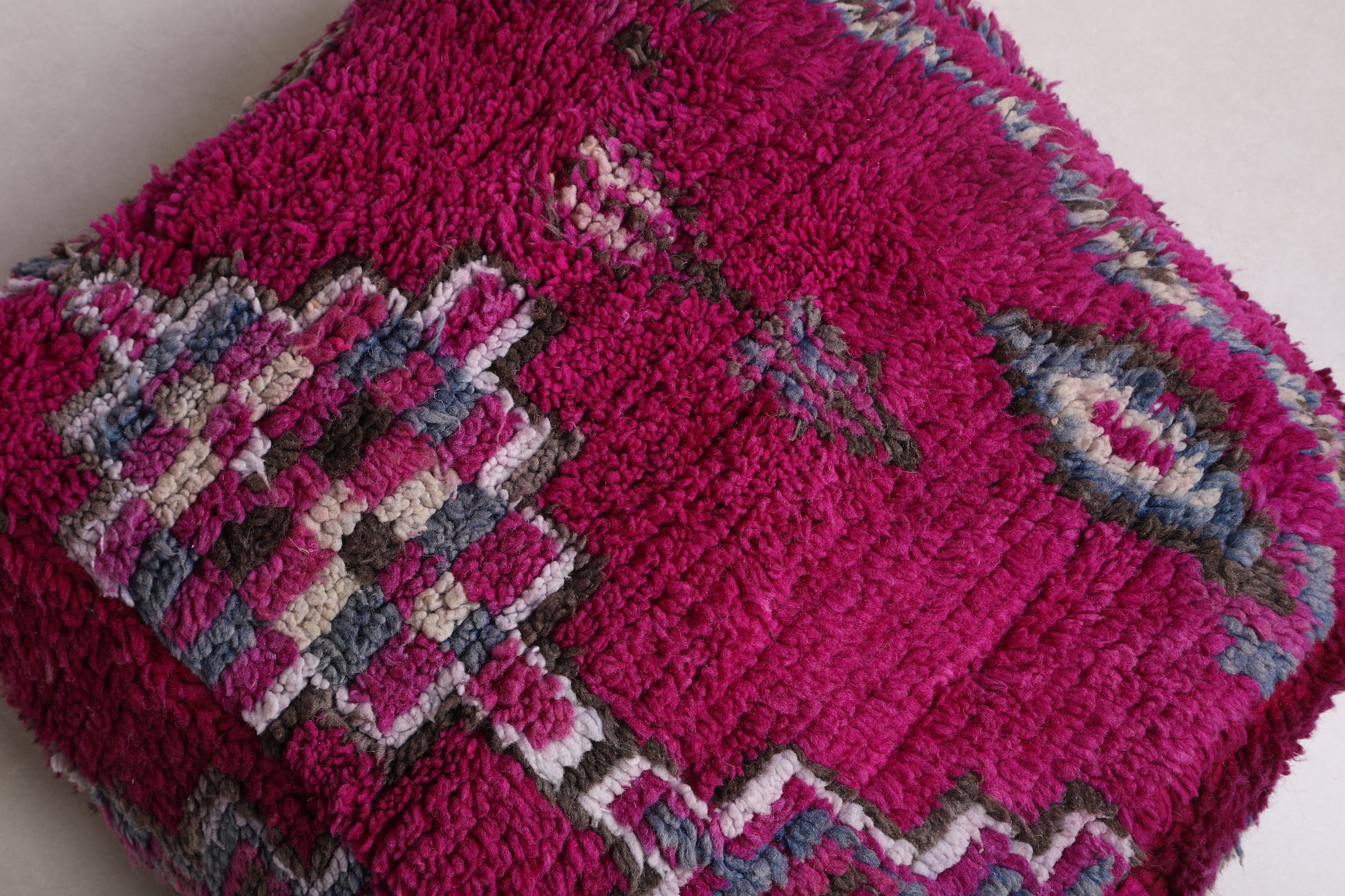 Moroccan Ottoman Decorative old rug Pouf
