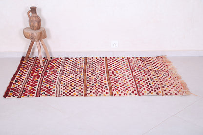 Hand Knotted Colorful Kilim Rug 3.7 FT X 5.7 FT