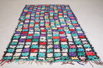 Colorful Moroccan Boucherouite rug 5.3 x 8.5 Feet
