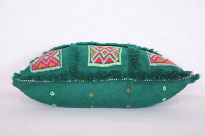 Green moroccan pillow 16.1 INCHES X 22 INCHES