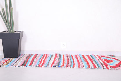 Striped Moroccan Runner Rug Shag 2.2 X 5.6 Feet