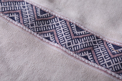 Vintage moroccan berber handwoven wedding blanket 3.8 FT X 7.2 FT
