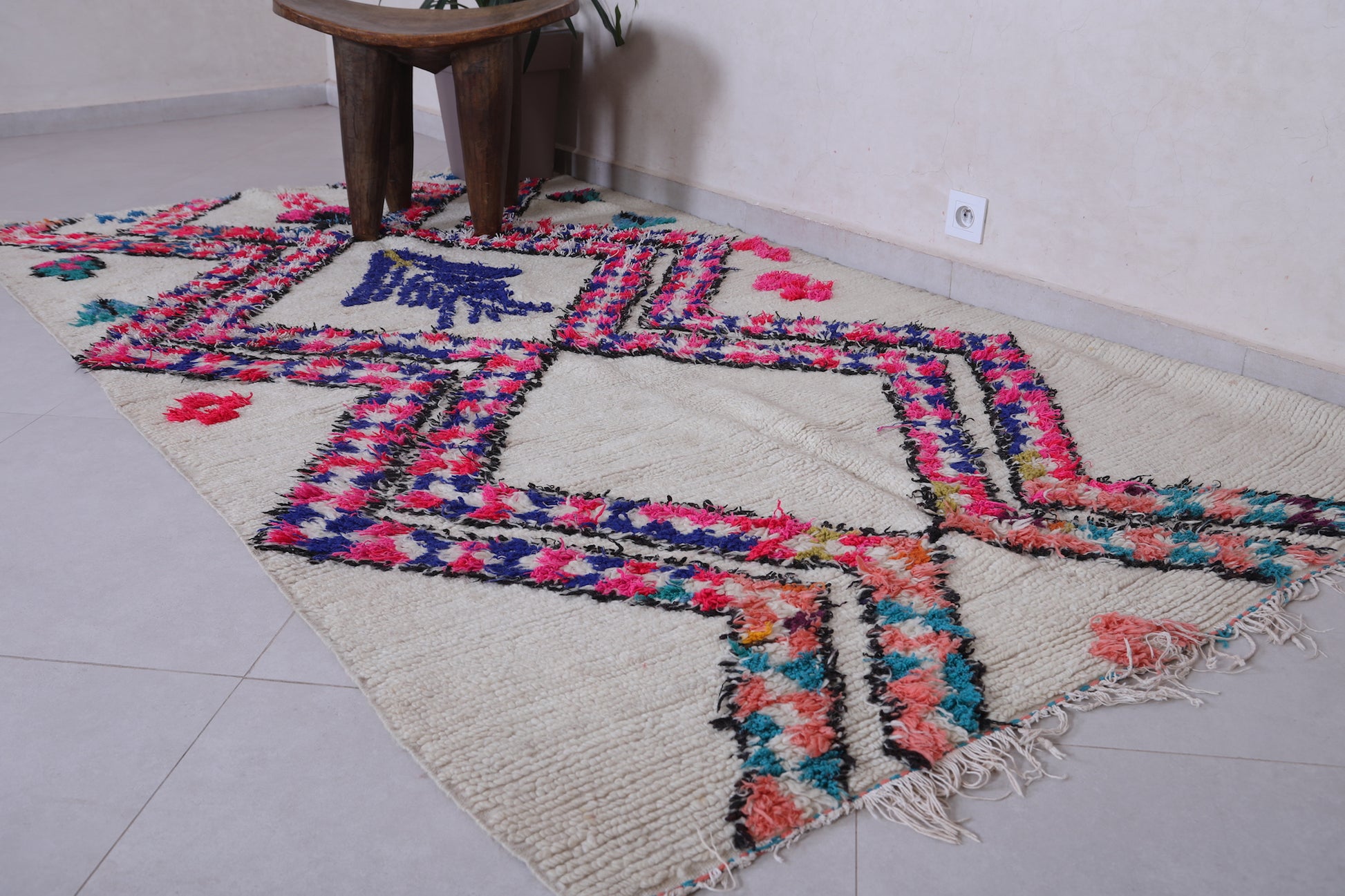 Vintage azilal rug 4.5 X 8.4 Feet