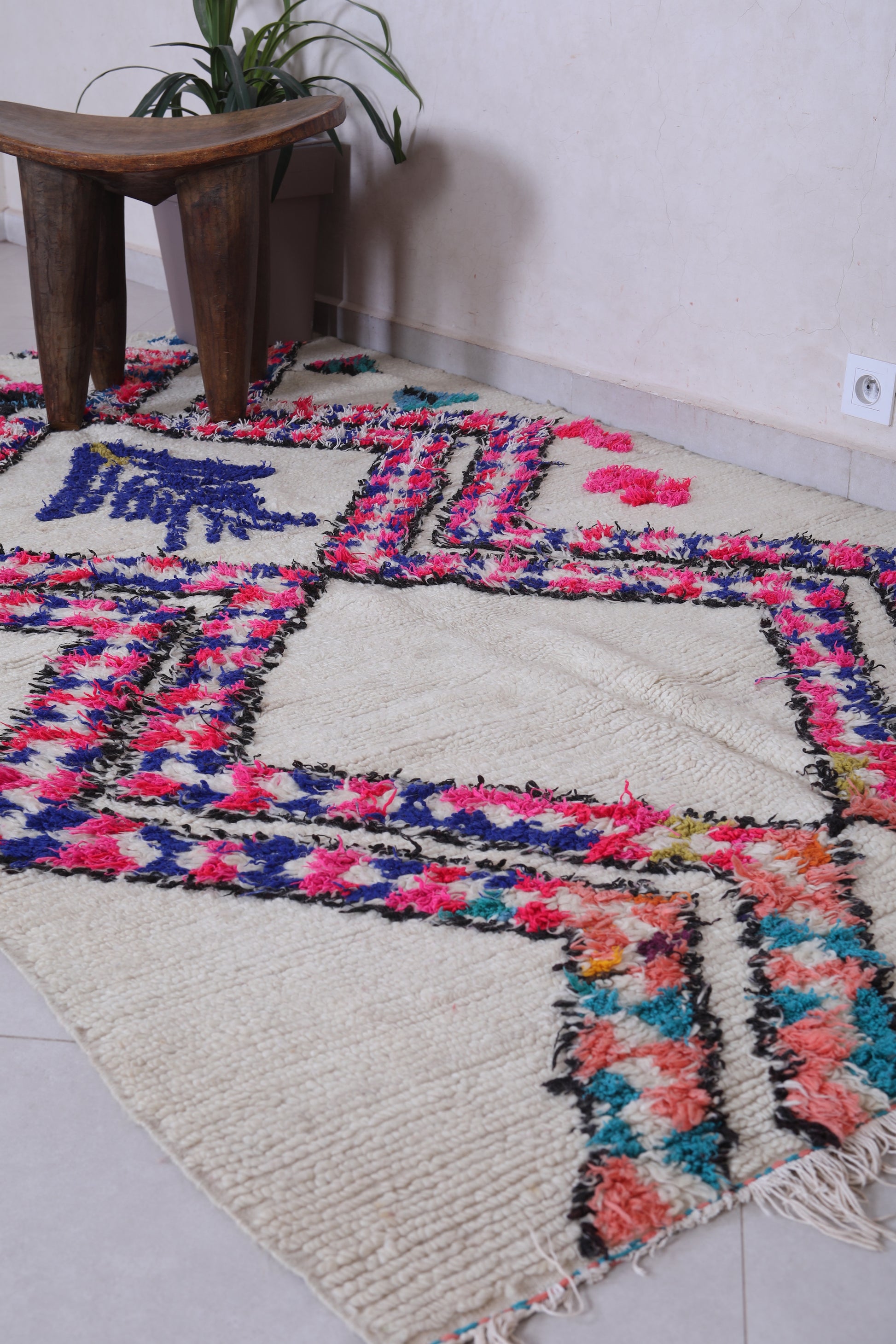 Vintage azilal rug 4.5 X 8.4 Feet
