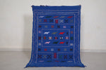 Hand woven blue Moroccan rug