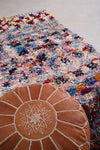 Colorful Moroccan Boucherouite rug 4 X 6.6 Feet