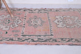 Vintage handmade moroccan berber runner rug 3 FT X 4.8 FT