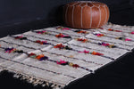 Tribal berber blanket rug 3.8 FT X 6.4 FT