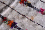 Tribal berber blanket rug 3.8 FT X 6.4 FT