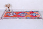 Vintage Handmade Moroccan Runner Rug 2.9 X 5.8 Feet