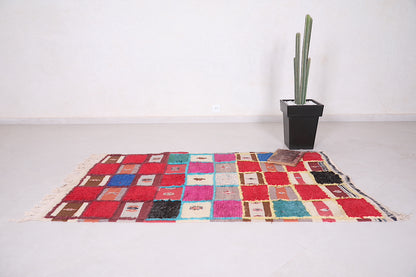 Colorful Berber rug 3.4 X 5.9 Feet