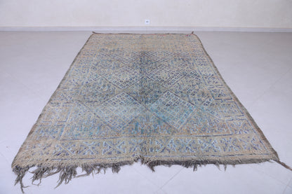 Old Moroccan rug 6.2 X 10.4 Feet
