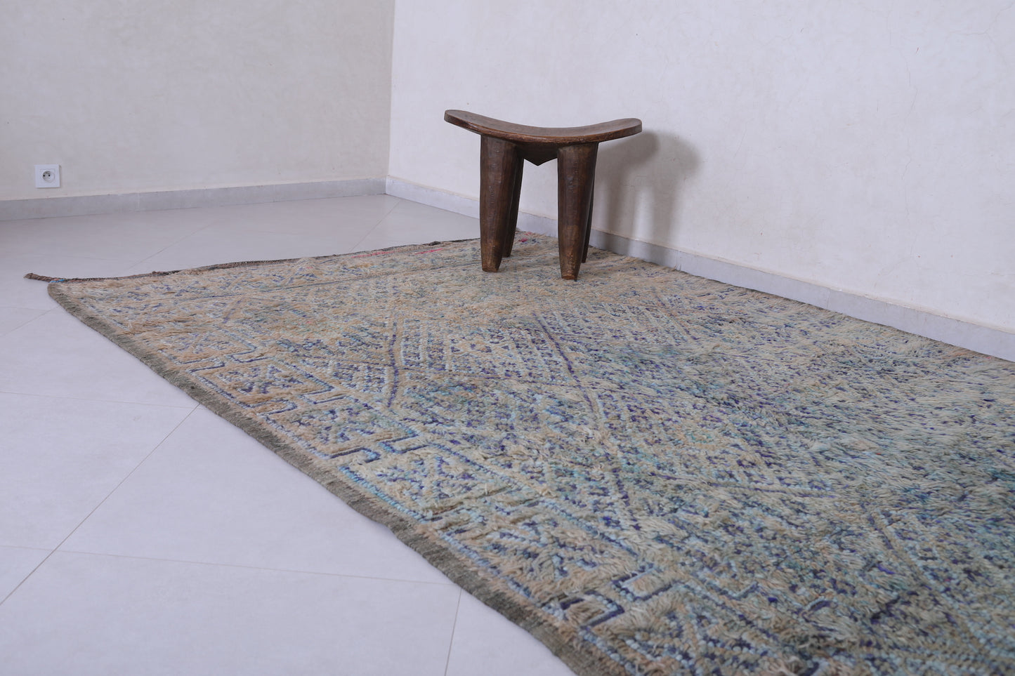 Old Moroccan rug 6.2 X 10.4 Feet