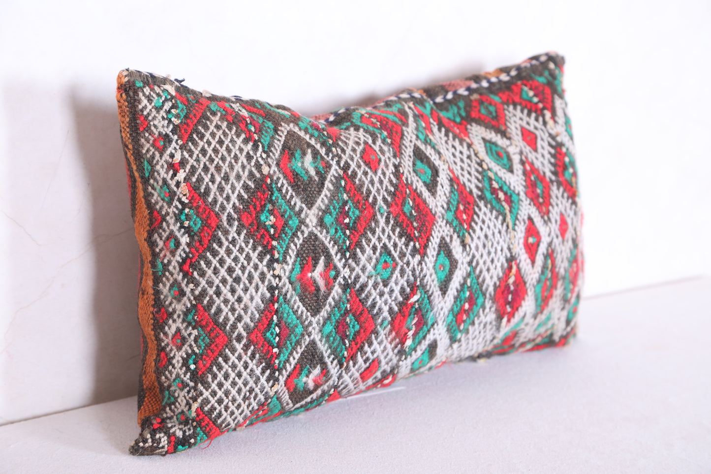 Moroccan handmade kilim pillow 11.4 INCHES X 19.2 INCHES