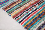 Moroccan Boucherouite rug 4.9 X 6 Feet