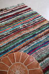 Moroccan Boucherouite rug 4.9 X 6 Feet