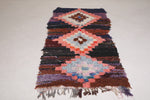 Runner Moroccan Boucherouite rug 3.1 X 7.7 Feet