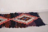 Runner Moroccan Boucherouite rug 3.1 X 7.7 Feet
