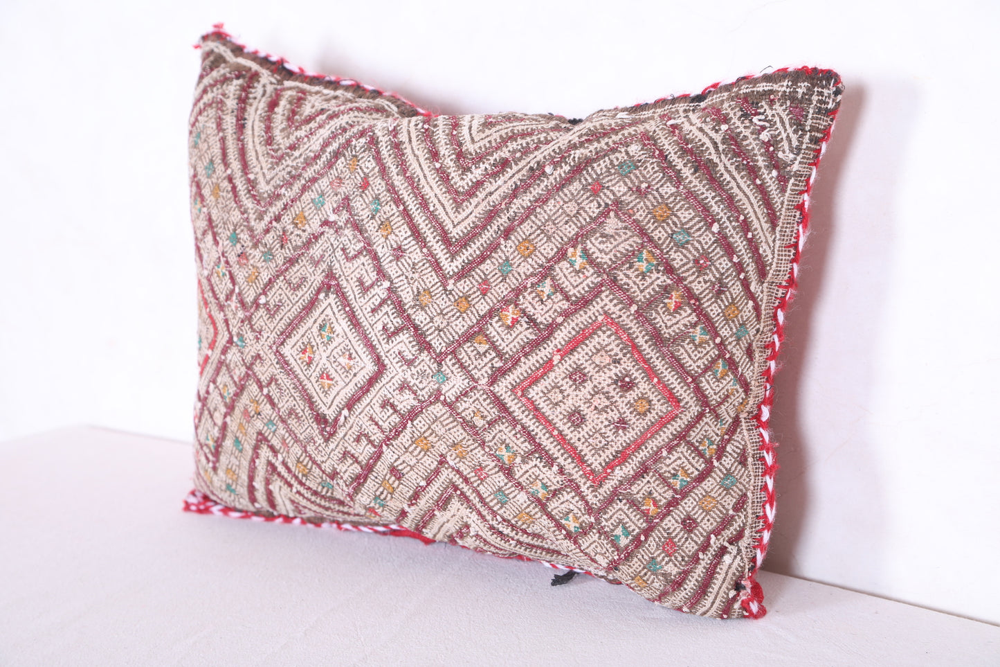 Moroccan handmade kilim pillow 14.1 INCHES X 19.6 INCHES