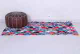 Colorful Vintage Moroccan Rug 2.8 X 5.6 Feet