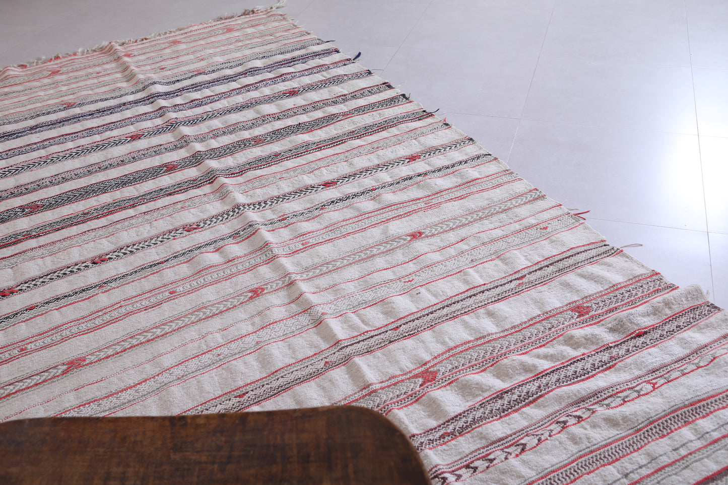 Vintage berber blanket 5.3 X 10.8 Feet