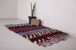 Moroccan Boucherouite rug 4.4 X 6.9 Feet