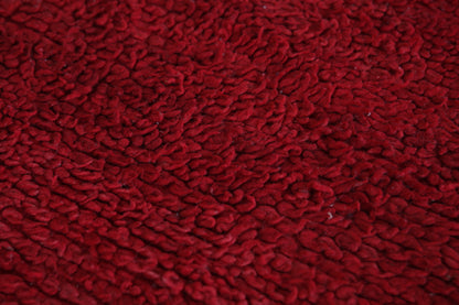 Red vintage handmade moroccan berber rug 5.3 FT X 10 FT
