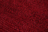 Red vintage handmade moroccan berber rug 5.3 FT X 10 FT